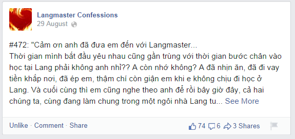 tiếng anh langmaster confession