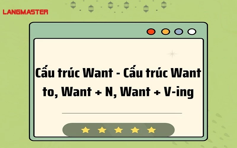 Cấu Trúc WANT - Cấu Trúc Want to, Want + N, Want + V-ing