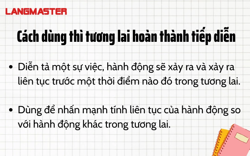 cách dùng thì tương lai hoàn thành tiếp diễn