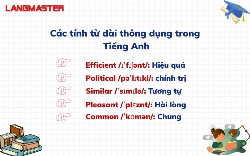 Các tính từ dài thông dụng trong Tiếng Anh