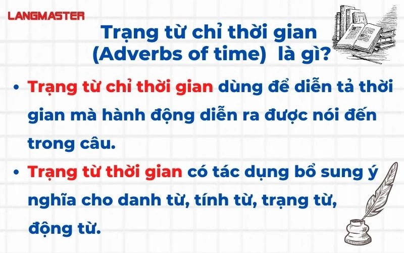 Trạng từ chỉ thời gian (Adverbs of time) là gì