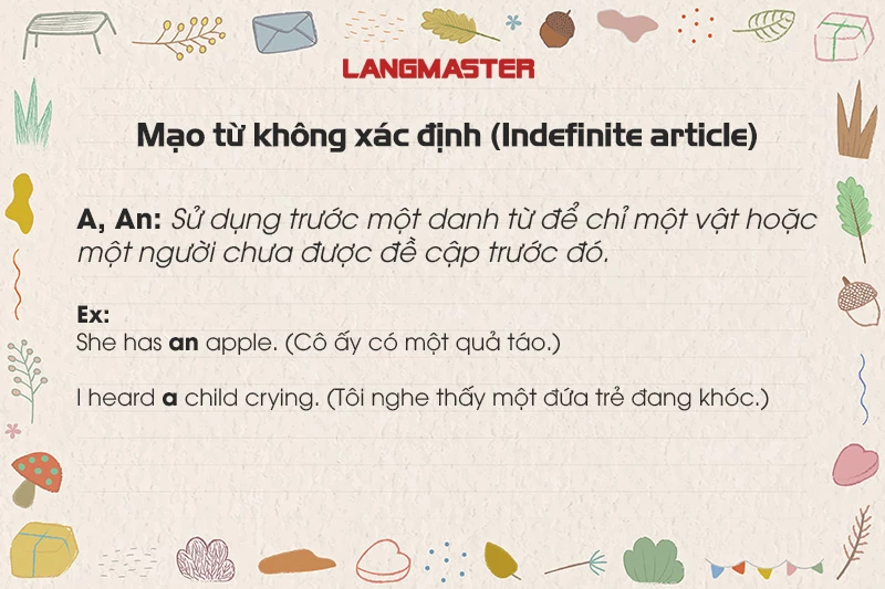 Mạo từ không xác định