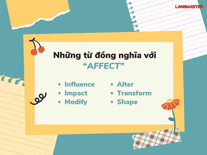 những từ đồng nghĩa với affect