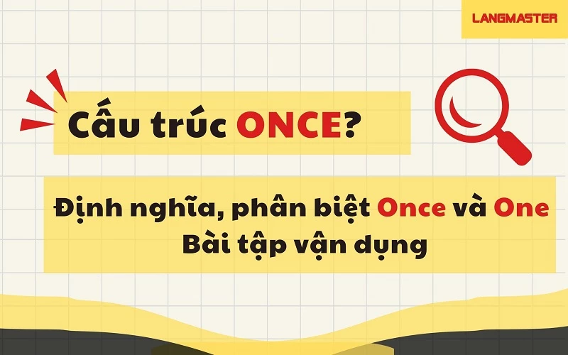 ONCE LÀ GÌ? PHÂN BIỆT ONCE VÀ ONE & BÀI TẬP VẬN DỤNG