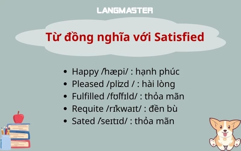 Từ đồng nghĩa và từ trái nghĩa với satisfied