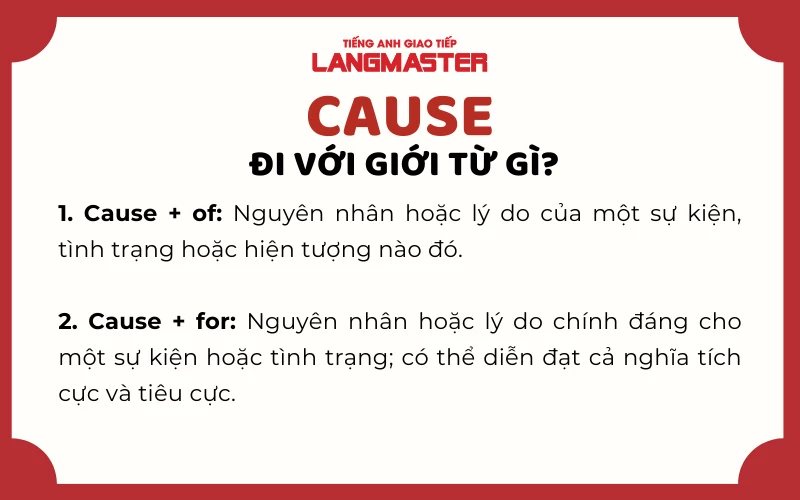 Cause đi với giới từ gì