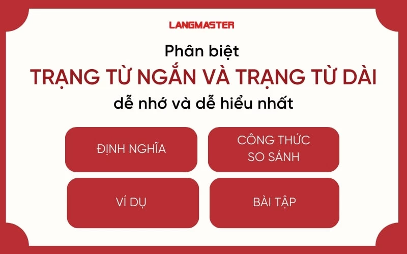 PHÂN BIỆT TRẠNG TỪ NGẮN VÀ TRẠNG TỪ DÀI: ĐỊNH NGHĨA, CÔNG THỨC, VÍ DỤ VÀ BÀI TẬP