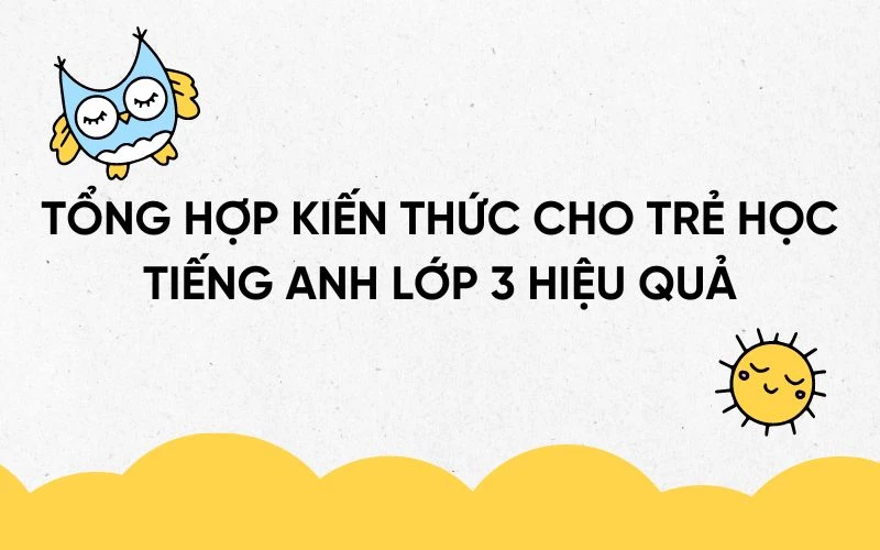 TỔNG HỢP KIẾN THỨC CHO TRẺ HỌC TIẾNG ANH LỚP 3 HIỆU QUẢ