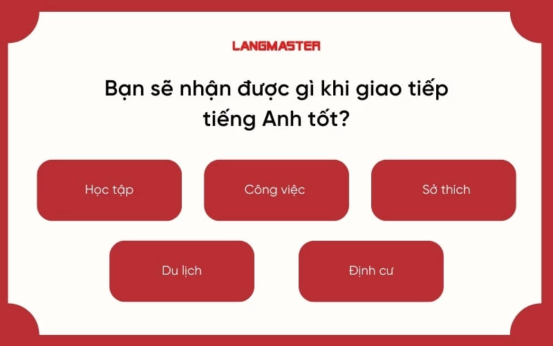 Bạn sẽ nhận được gì khi giao tiếp tiếng Anh tốt?