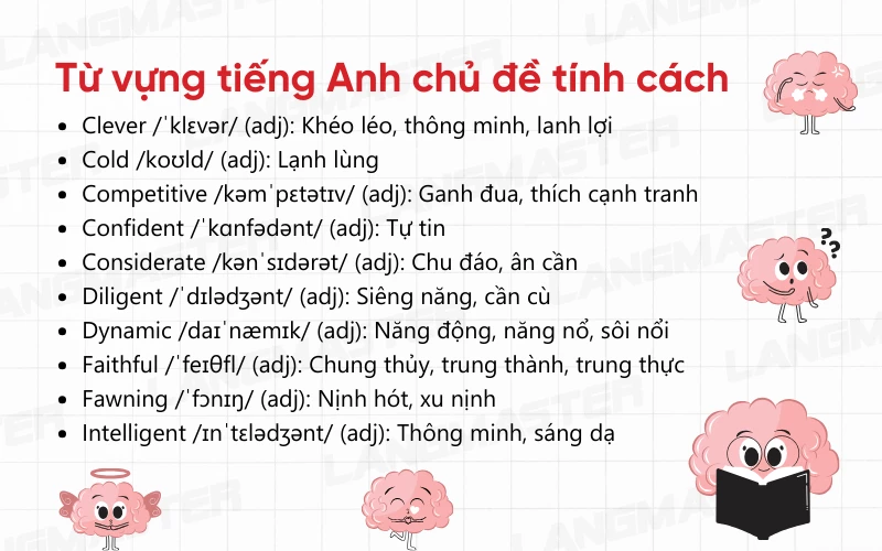 Từ vựng tiếng Anh chủ đề tính cách