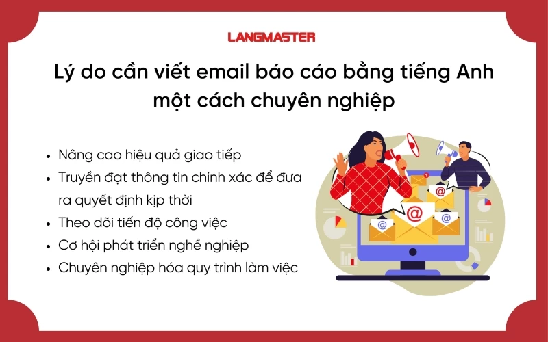 Lý do cần viết email báo cáo bằng tiếp Anh gửi sếp chuyên nghiệp