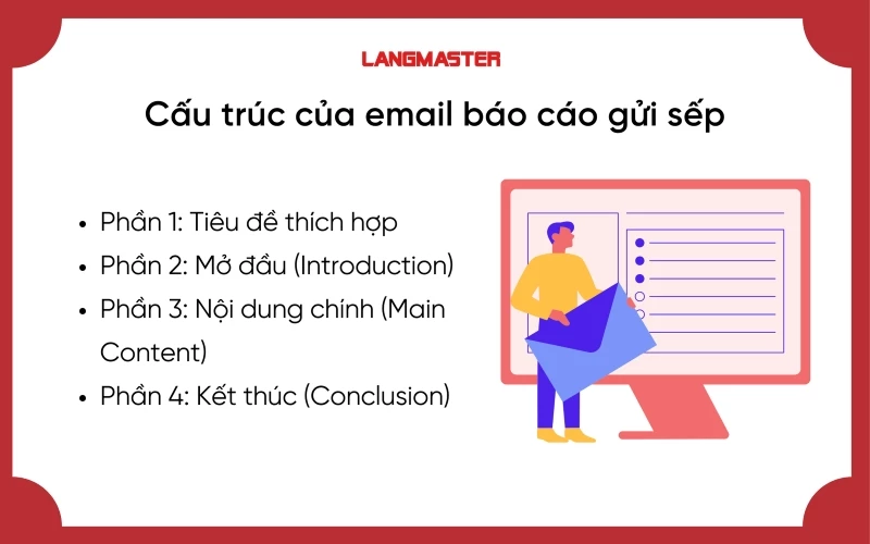 Cấu trúc của email báo cáo gửi sếp