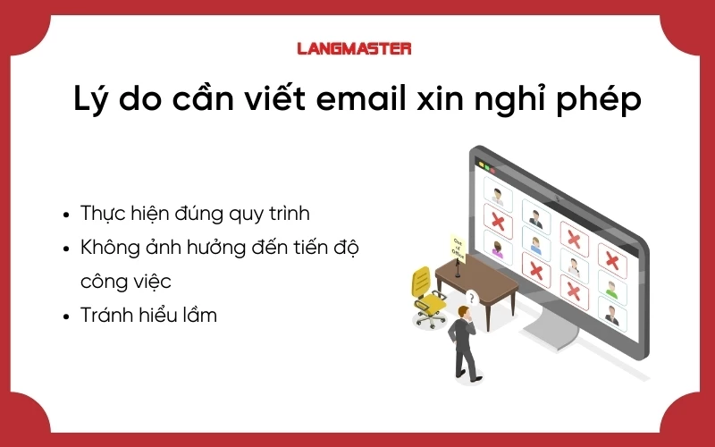 Một số lý do cần viết email xin nghỉ phép bằng tiếng Anh chuyên nghiệp