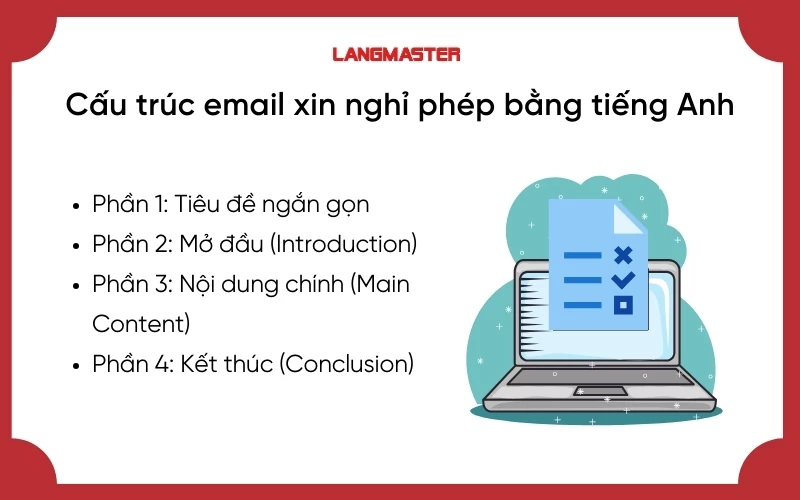 Cấu trúc email xin nghỉ phép bằng tiếng Anh