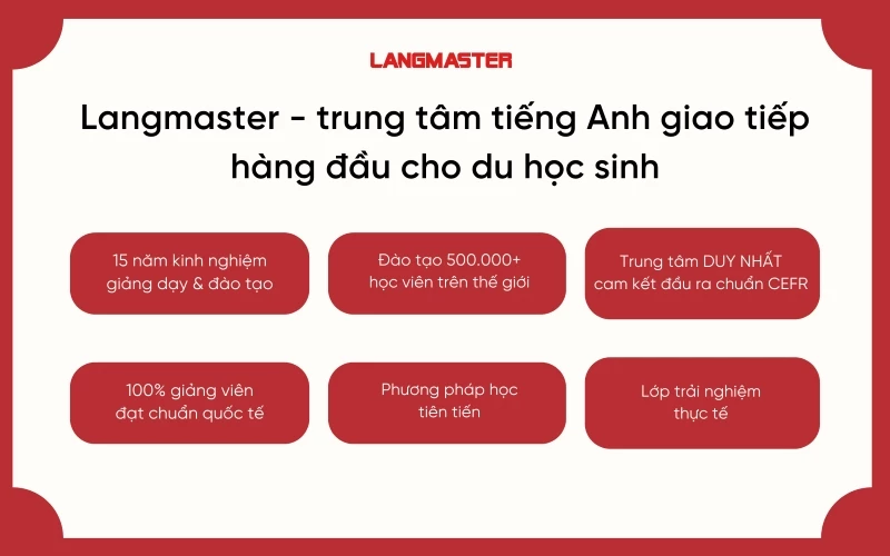 Lý do Langmaster là trung tâm tiếng Anh giao tiếp được du học sinh tin tưởng