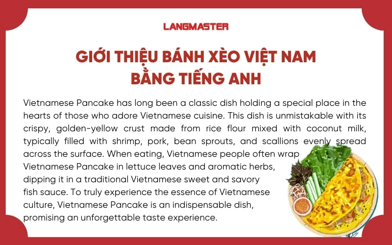 Giới thiệu bánh xèo bằng tiếng Anh