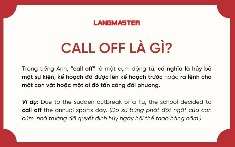 Call it off là gì?