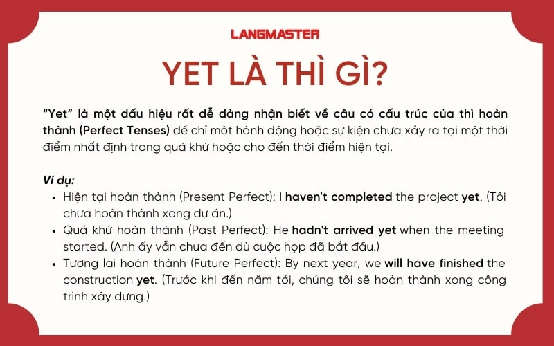 Yet là dấu hiệu thì gì?