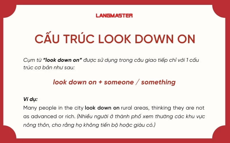 Cấu trúc Look down on