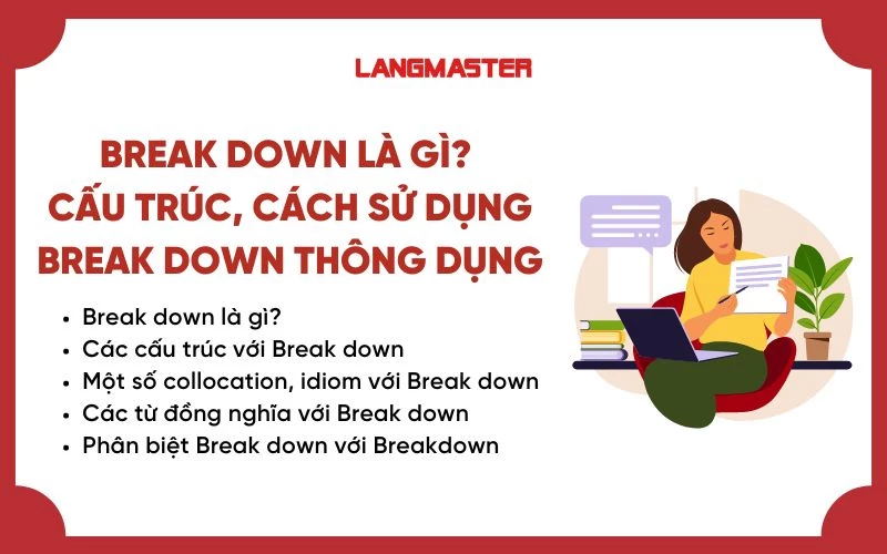 BREAK DOWN LÀ GÌ? CẤU TRÚC, CÁCH SỬ DỤNG BREAK DOWN THÔNG DỤNG