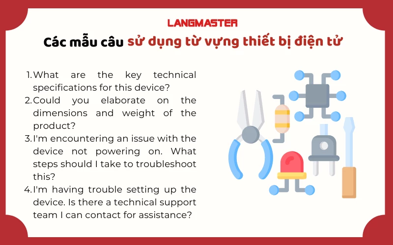 Mẫu câu giao tiếp tiếng Anh về thiết bị điện tử