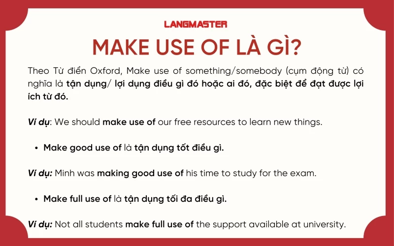 Make use of là gì?