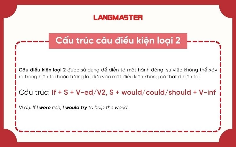 Cấu trúc câu điều kiện loại 2