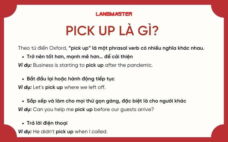 Pick up nghĩa là gì?