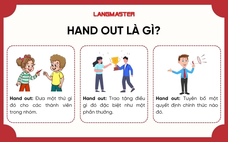 Hand out nghĩa là gì?