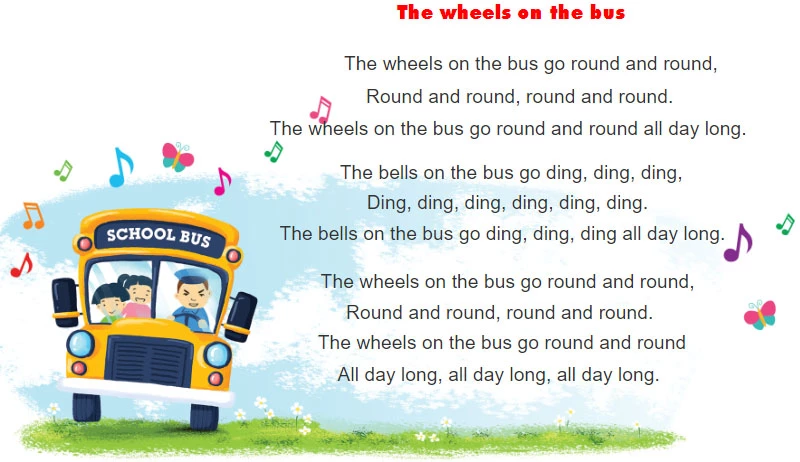 Let’s sing the wheels on the bus