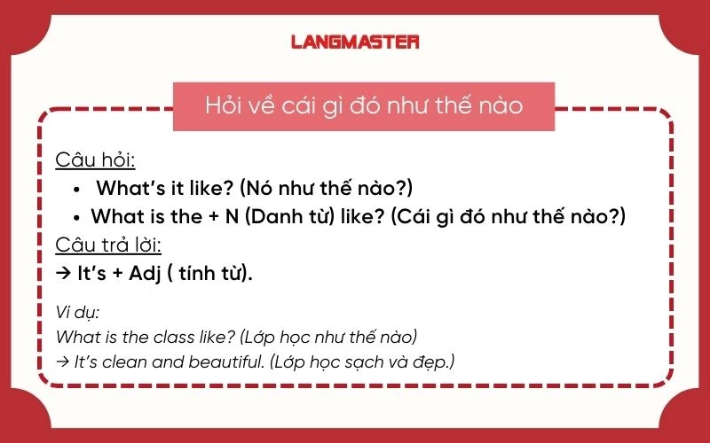 Cấu trúc hỏi về cái gì đó như thế nào