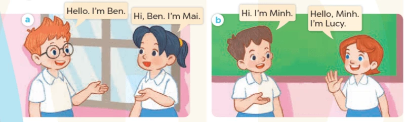 Bài tập 1 tiếng Anh lớp 3 Unit 1 Lesson 3