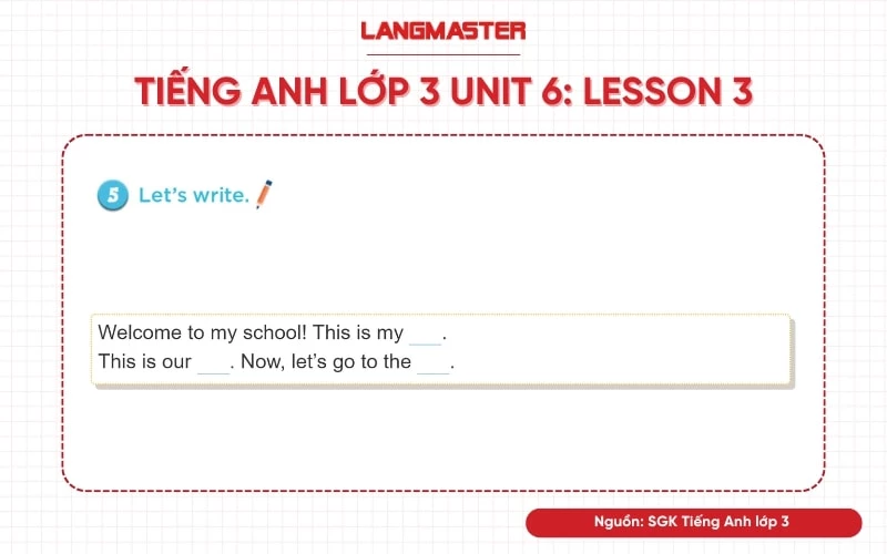 tiếng anh lớp 3 unit 6 lesson 3