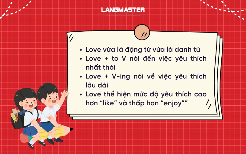 lưu ý khi sử dụng cấu trúc love