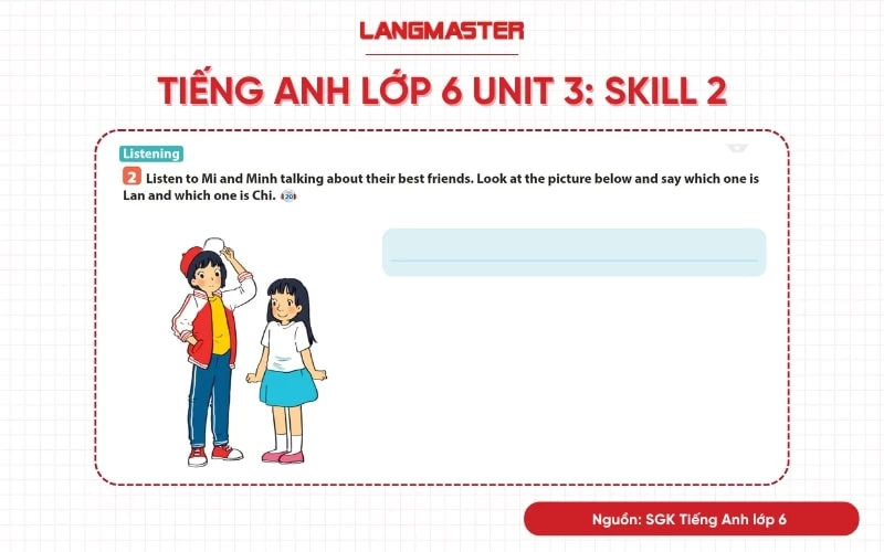 tiếng anh lớp 6 unit 3 skills 2