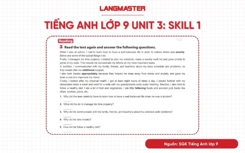 tiếng anh lớp 9 unit 3 skills 1