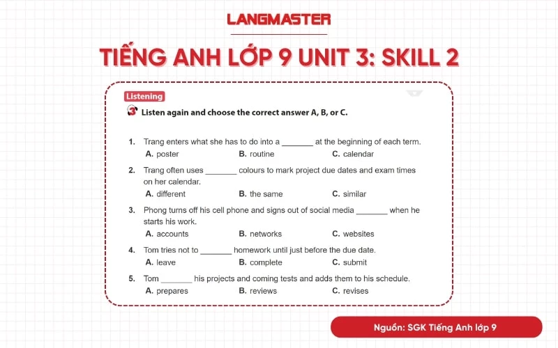 tiếng anh lớp 9 unit 3 skills 2