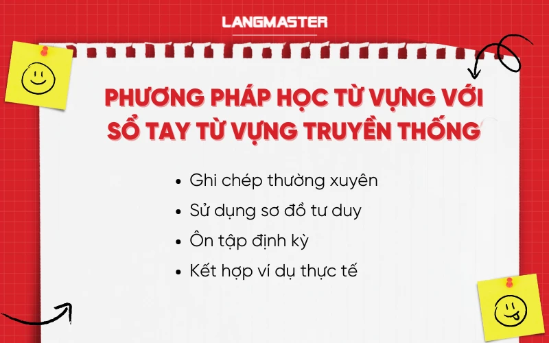 Phupwng pháp học từ vựng với sổ tay từ vựng truyền thống