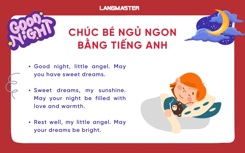 chúc bé ngủ ngon bằng tiếng Anh