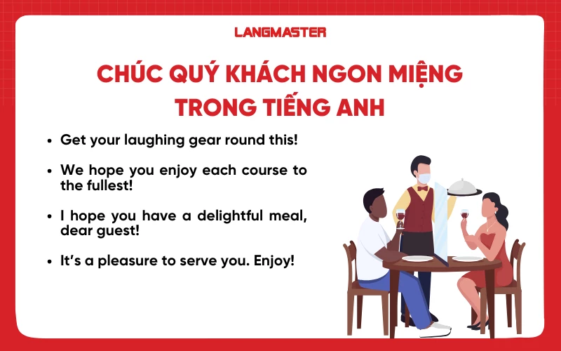 chúc quý khách ngon miệng trong tiếng Anh