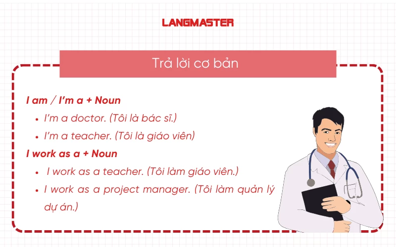 Cách trả lời câu hỏi What do you do for a living ngắn gọn