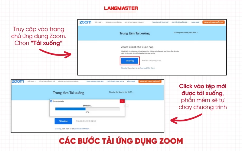 các bước cài đặt Zoom