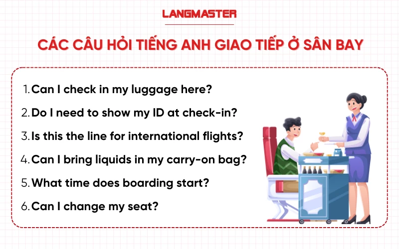 Các câu hỏi tiếng Anh giao tiếp thường dùng ở sân bay