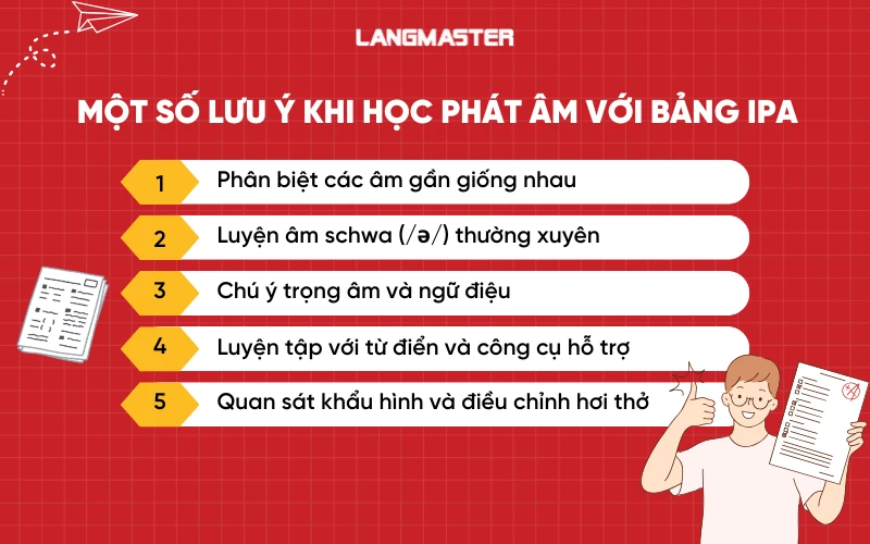 Những lưu ý khi học phát âm bảng IPA