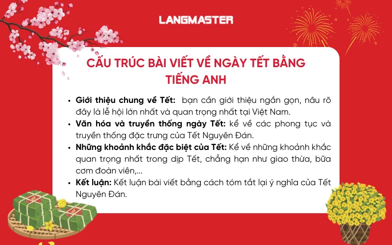 Cấu trúc bài viết về Tết bằng tiếng Anh